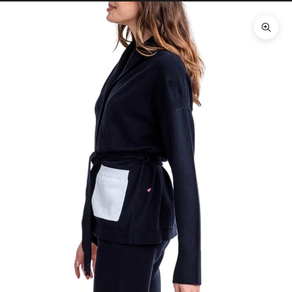 Kerri Rosenthal YVONNE SHAWL COLLAR POPCKET IN INDIGO - Picture 2 of 6